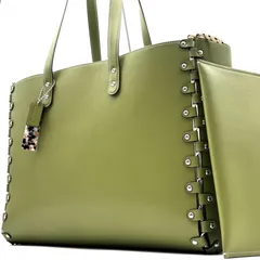 未使用級 Coachtopia コーチトピア ラージ リレーサブル トートバッグ グリーン メンズ レディース ビジネス スムースレザー 本革 大容量 A4 PC