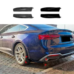 【送料無料】アウディ/Audi A5?S5 F5 後期 S line スポーツバック 4ドア リアバンパーコーナー用 エアロステッカー ABS樹脂 高耐久 保護&ドレスアップ 簡単貼付 即イメチェン ピアノブラック/カーボン調 選択可 小キズ対策 お手軽 人気