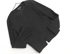 INDIVI インディヴィ ツイード ノーカラー ジャケット size38/黒 ◇■ レディース