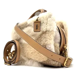 COACH コーチ ローグ 20 パッチワーク ボア 2way ショルダーバッグ ハンドバッグ  ベージュ