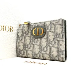 未使用級 Christian Dior クリスチャンディオール 30モンテーニュ ダリアウォレット ディオール オブリーク ジャカード 折り財布 ロゴ
