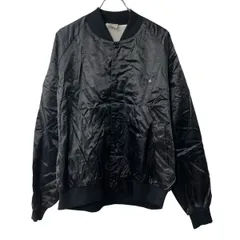 USA製 AUBURN スタジアムジャケット 2XL ブラック スナップボタン バックプリント スポーティー アウター 春秋物 a802-5946