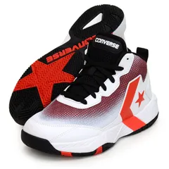 コンバース converse  VICSTAR MID (ヴィックスター MID)  ジュニア JR バスケットボールシューズ バッシュ  26SS(33500480)、ホワイト/レッド