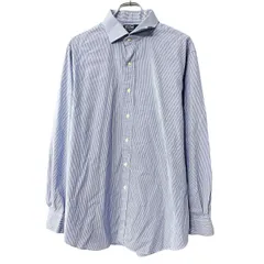90s Polo Ralph Lauren 長袖 ストライプシャツ XL～ ブルー ホワイト ポロ ラルフローレン シンプル 長袖シャツ トップス 春物 a802-5979
