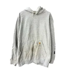 メキシコ製 Carhartt ロゴスウェット パーカー L グレー フーディー プルオーバー トップス 秋物 a802-5981