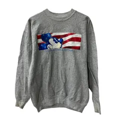 Disney store プリントスウェット トレーナー M グレー ディズニー キャラクター ミッキー プルオーバー トップス 秋物 a802-5984