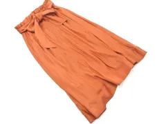 Mila Owen ミラオーウェン ウエストリボン 付き フレア スカート size1/オレンジ ■■ レディース