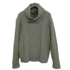 ポロ バイ ラルフローレン Polo by Ralph Lauren ショールカラー ケーブル ニット セーター L グレー