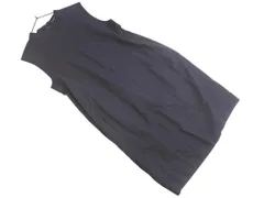 TOMORROWLAND トゥモローランド ノースリーブ Iライン ワンピース size38/濃紺 ■◆ レディース