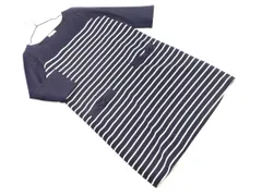 earth music&ecology アースミュージック＆エコロジー ボーダー Iライン ワンピース sizeF/白ｘ紺 ■◇ レディース