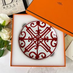 エルメス HERMES ガダルキヴィール プレート レッド お皿 サークル
