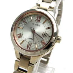 カシオ CASIO シーン SHEEN レディース 電波ソーラー ピーチゴールド SHW-7000TCG-4AJF 婦人 保証書 稼動品