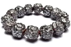 【１点物】希少◇エジプト産 メテオライト(鉄隕石)　15-17x15-17mm　ブレスレット パワーストーン 天然石 _MC5734