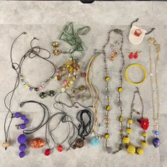 （0）☆19【一点もの】ハンドメイド アクセサリー ネックレス イヤリング ブレスレット 大量 おまとめ セット