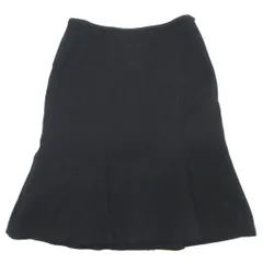 アンタイトル UNTITLED タイトスカート マーメイドスカート ひざ丈 麻 リネン混 2 黒 ブラック JH153-78018JJ IBO87