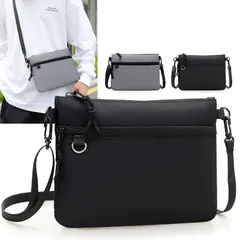 サコッシュ 即購入OK メンズ レディース 軽量 ミニ ショルダーバッグ バッグ シンプル 小さめ スマホ バッグインバッグ 小物入れ ポシェット 斜めがけ 撥水 ファスナー付き 買い物 黒色 仕事用 unique445