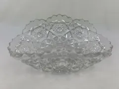 A-21 ガラス鉢　クリスタルガラス製ボウル　昭和レトロ　フルーツボウル