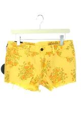 シーウィ Siwy パンツ デニム ジーンズ ショート カットオフ チャーム付き 花柄 27 黄 ■RI 16