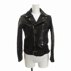 ビューティフルピープル beautiful people shrink leather riders jacket ラムレザー ライダースジャケット ショート丈 ベルト付き 150 M 黒 ブラック 1000402401 /RK