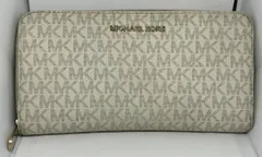 【加】大容量 MICHAEL KORS 長財布 マイケルコース MK シグネチャー フルジップ ロゴ 総柄 トラベル ポーチ【6491SS】B26