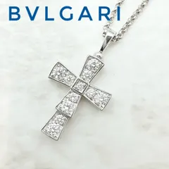 美品/人気🌟BVLGARI セルペンティクロス ダイヤモンド ホワイトゴールド ネックレス 約50cm Uのサムネイル