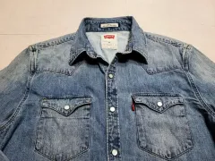 リーバイス ウェスタン ウォッシュ デニムシャツ m 状態良し ポール1176