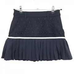 【超美品】ルコックゴルフ スカート 黒 裾プリーツ フロントレース 内側インナーパンツ  レディース 5(XS) ゴルフウェア le coq sportifのサムネイル