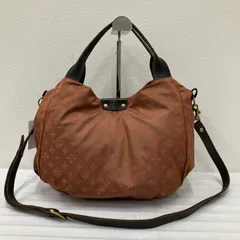 27　russet　ラシット　トートバッグ　 2way　ショルダーバッグ　モノグラム　 総柄　オレンジ系　ナイロン　レザー　 バッグインポーチ　レディース