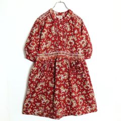 ピンクハウス ワンピース 花柄 ピンタック リボン フレア ギャザー