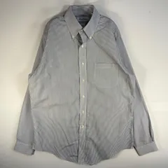 古着 ブルックスブラザーズ Brooks Brothers 長袖シャツ 胸ポケ ボタンダウン M  ブルー系 ストライプ メンズ