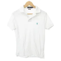 ポロ ラルフローレン POLO RALPH LAUREN 美品 カスタムスリムフィット 半袖 ポロシャツ トップス XSサイズ 白 ホワイト