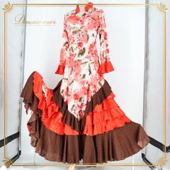 白セットアップ ブラウス ファルダフラメンコダンス衣装 - メルカリ