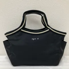 9789　agnes b. VOYAGE　アニエスベーボヤージュ　ハンドバッグ　トートバッグ　ブラック　黒　ナイロン　無地　レディース　シンプル　カジュアル　きれいめ　軽量