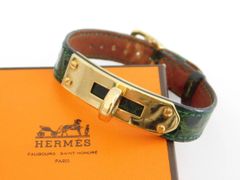 最終値下げ HERMES グリーン クロコダイルレザー 腕時計　極美品 最終値下げ HERMES グリーン クロコダイルレザー 腕時計 極美品 - メルカリ