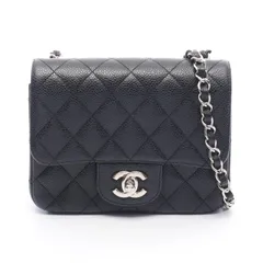 シャネル CHANEL ショルダーバッグ ミニマトラッセ ブラック レザー カーフ（牛革） ミニマトラッセ チェーンショルダー レディース Used A