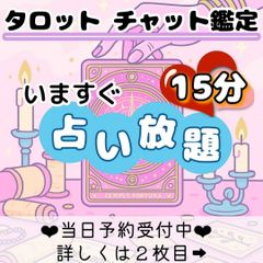チャットで15分占い放題☆タロット占い/リーディング/鑑定