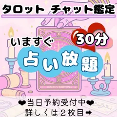 チャットで30分占い放題☆タロット占い/リーディング/鑑定