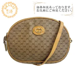 GUCCI グッチ 007 104 0013 ヴィンテージ オールドグッチ マイクロGG PVC ショルダーバッグ ベージュ レディース ブランド