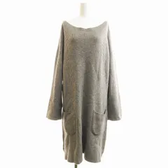 B&Y ユナイテッドアローズ BEAUTY&YOUTH ビューティー&ユース ニットワンピース リブ 膝丈 ウール グレー /UM ■MG