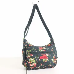 【美品】ピンクハウス★苺が舞い散る　ショルダーバッグ　うさぎ苺がかくれんぼ　黒系103