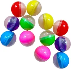 EINEY カプセル 空カプセル クレーンゲーム 透明 カラフルカラー ゲームセンター お祭り イベント ランダムカラー100個セット (ビビットカラー,  32mm)