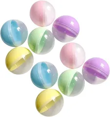 EINEY カプセル 空カプセル クレーンゲーム 透明 カラフルカラー ゲームセンター お祭り イベント ランダムカラー100個セット (ペールカラー,  45mm)