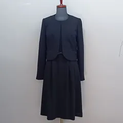 ELLE en noir　11サイズ　セットアップ　ノーカラージャケット　ワンピース　ブラック　リボン　フォーマル　東京ソワール　エル アン ノワール　【0155h】