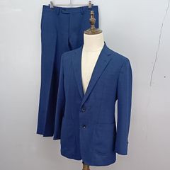 春夏◎SUIT SELECT スリーピーススーツ 紺×ウインドウペン A5(M