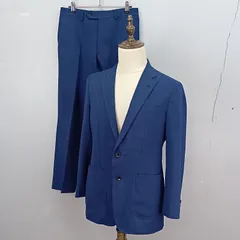 SUIT SELECT　A6サイズ　セットアップスーツ　ジャケット　パンツ　シングル　背抜き　チェック柄　スーツセレクト　【0167h】