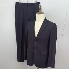 GU　Sサイズ　セットアップスーツ　ジャケット　パンツ　シングル　背抜き　ブラック　ジーユー　【0168h】