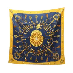 エルメス HERMES スカーフ カレ90 LES CLES シルク カレ90 レディース Used B