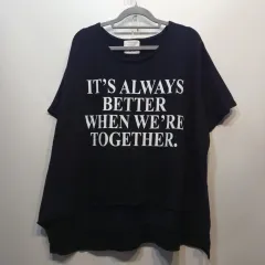 レディース レタリング プリンティング ブラック 半袖 Tシャツ 120サイズ 夏 62175