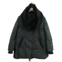 エルマノシェルビーノ ERMANNO SCERVINO ダウンジャケット ダウンコート リアルファー付 40 ブラック