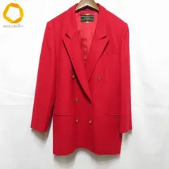 #wnc レリアン Leilian ジャケット 9 赤 シルク混 ダブルボタン レディース [993862]